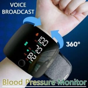 Wrist Blood Pressure Monitor LED Display | Touch Screen Digital BP Machine | 99x2 Memory | Automatic Wrist BP Monitor Cuff for Home Use its