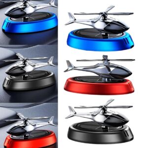 🚁 Car Aromatherapy Air Freshener Helicopter Aircraft Decoration | Solar Powered Rotating Car Perfume | Long Lasting Fragrance | Dashboard Interior Decoration