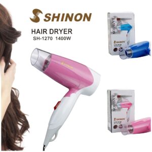 Shinon Hair Dryer SH-1270 | 1400W Powerful Hair Dryer | Compact & Lightweight | Hot & Cool Air | Home & Travel Use its features and product descriptions