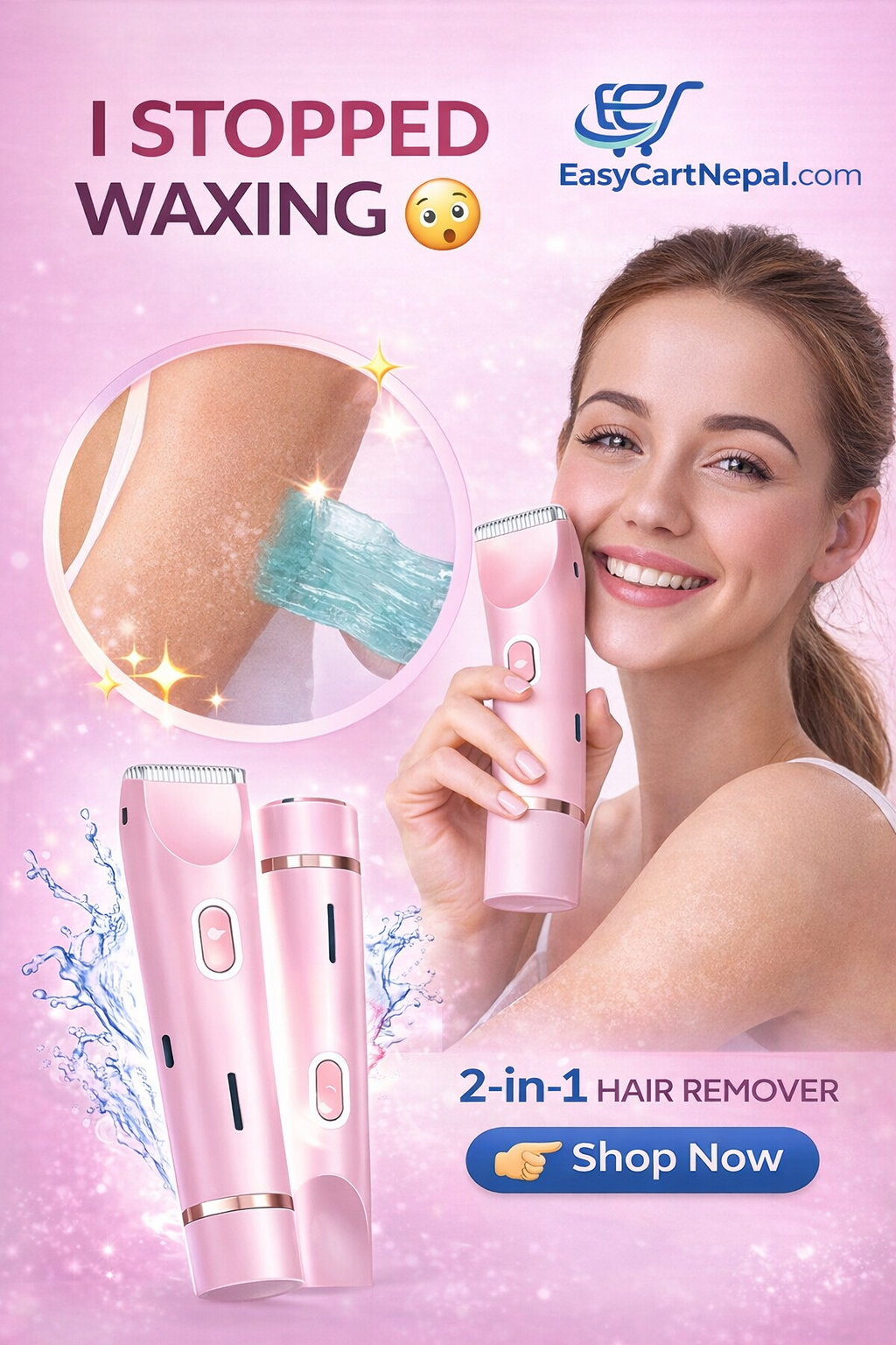 2-in-1 Rechargeable Hair Remover for Women & Men (Face & Body Use) - Image 2