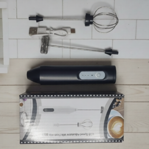 USB Speed Adjustable Milk Frother | Rechargeable Handheld Coffee & Milk Foam Maker for Cappuccino, Latte & Hot Chocolate