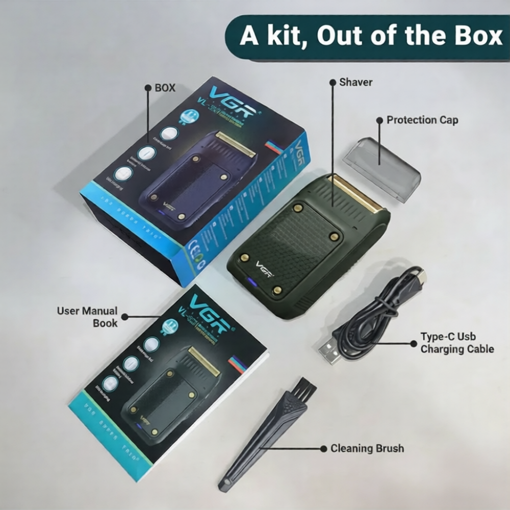 VGR V-353 Professional Electric Shaver & Beard Trimmer for Men – Portable, Rechargeable Mini Razor | Precision Grooming - Image 5