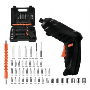 Cordless Rechargeable Drill Machine – 4.8V with 47-Piece Accessory Kit, Multi-Purpose Electric Screwdriver & Drilling Set