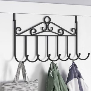 Creative Iron Door Hanging Hook Rack | Multi-Purpose Wall & Door Clothes Hanger | Space-Saving Metal Hook Organizer for Home