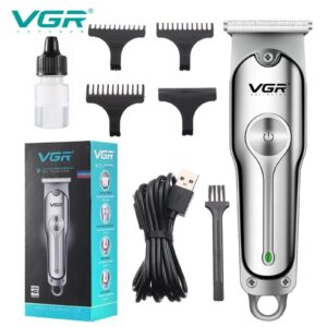 VGR V-071 Professional Hair Trimmer | USB Rechargeable | Stainless Steel Blade | 4 Guide Combs | Beard & Hair Clipper